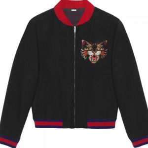 Gucci Bomber Jacket with Cat embroidery
